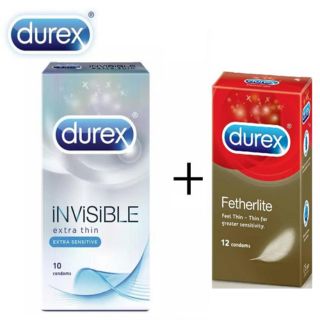 Bao cao su durex invisible - tặng 1 hộp fetherlite 12s)