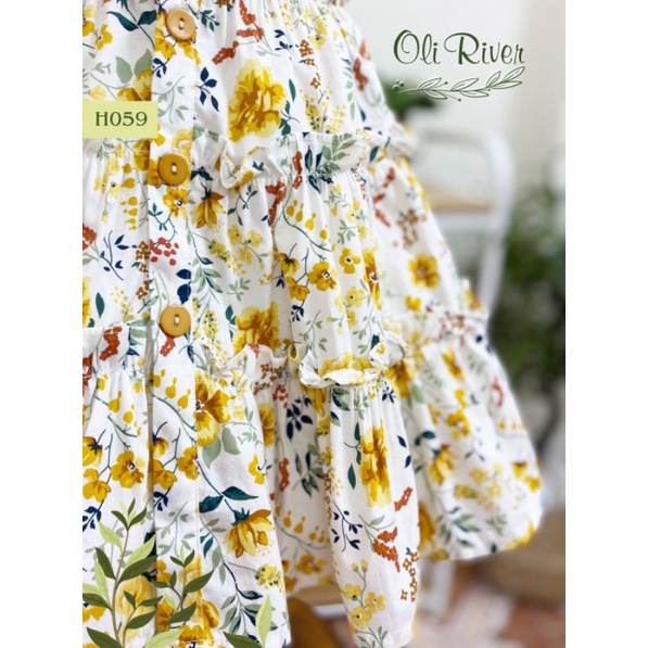 Váy đầm 2 dây dáng xòe chuẩn hãng Oli river