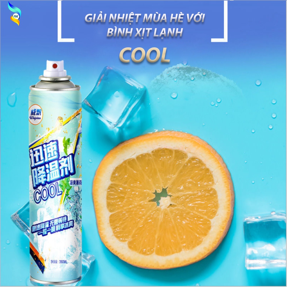 [Chai 360ml] Bình Xịt Làm Lạnh Nhanh Have Dove Và Cool, Chai Xịt Làm Mát Ô Tô, Làm Mát Cơ Thể, Giảm Đau Do Chấn Thương