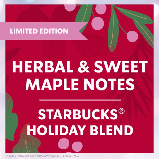 Cà phê nguyên hạt Starbucks, Holiday Blend 481 gr