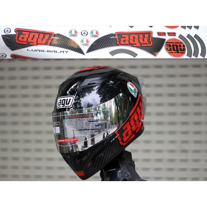 TEM DECAL dán mũ bảo hiểm fullface trùm đầu AGV Shoei HJC