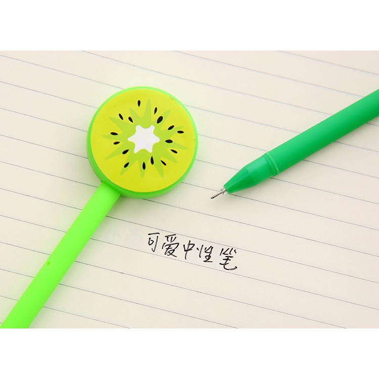Bút Gel Nước Mực Đen Hình Trái Cây Nhiều Màu Sắc Dễ Thương