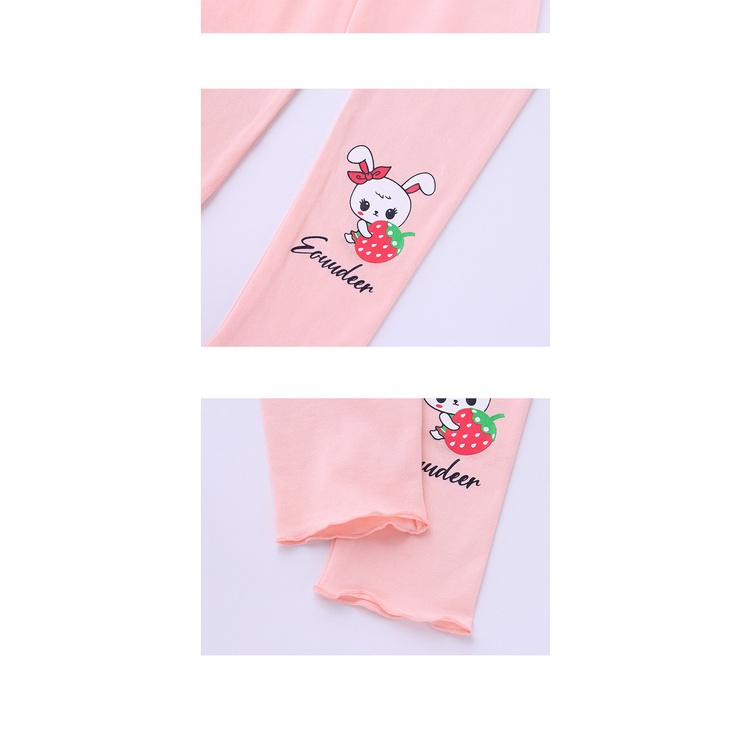 Quần Legging Co Giãn 90-140cm In Họa Tiết Hoạt Hình Phong Cách Hàn Quốc Dành Cho Bé Gái