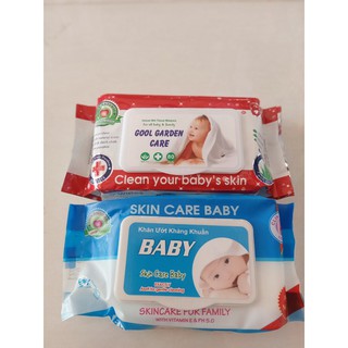 Khăn ướt baby care đỏ,xanh 80 tờ