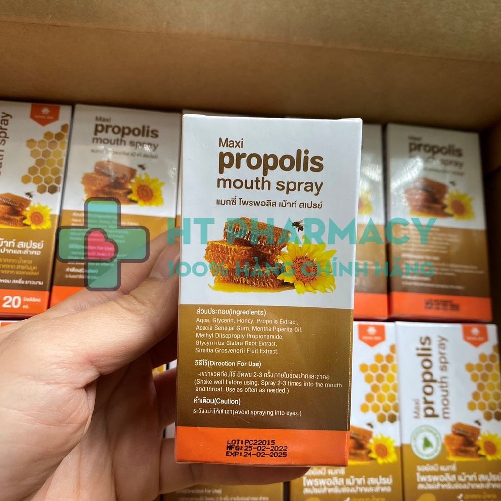 Xịt họng Keo Ong Thái Lan - Maxi Propolis Mouth Spray