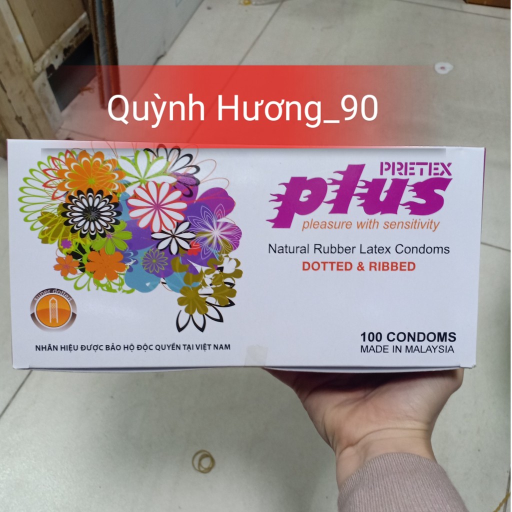 Combo 100 chiếc bao cao su PRETEX PLUS cho cảm giác thăng hoa