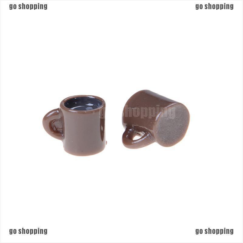 {go shopping}4Pcs Miniature Dollhouse Coffee Cup Kitchen Room Food Drink Home Decoration