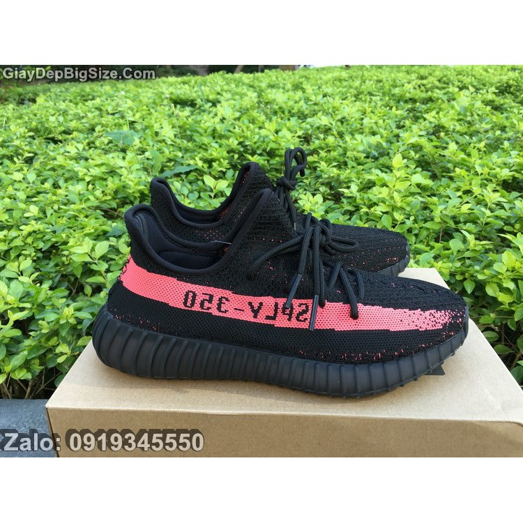 Giày Sneaker, giày thể thao big size cỡ lớn EU:45-46 cho nam chân to - 350v2 Black Red