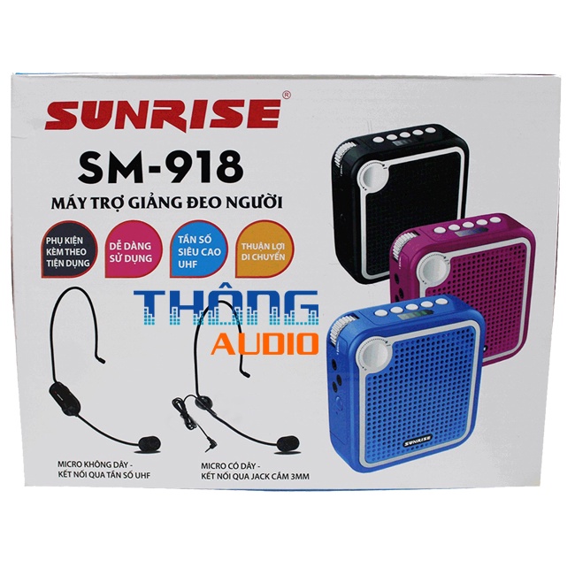 Máy Trợ Giảng Không Dây Sunrise SM-919 Có Bluetooth