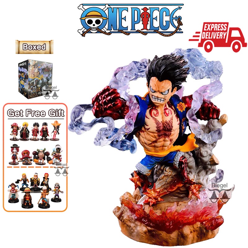 Set 4 Mô Hình Nhân Vật luffy gear 4 Trong one piece