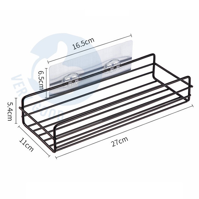 Kệ Đựng Mỹ Phẩm Dán Tường Thép Không Gỉ Chống Nước Tiện Lợi Tặng Kèm Miếng Dán