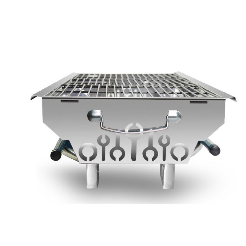 AD- Lò nướng than inox ngoài trời BBQ (73x33x71)cm