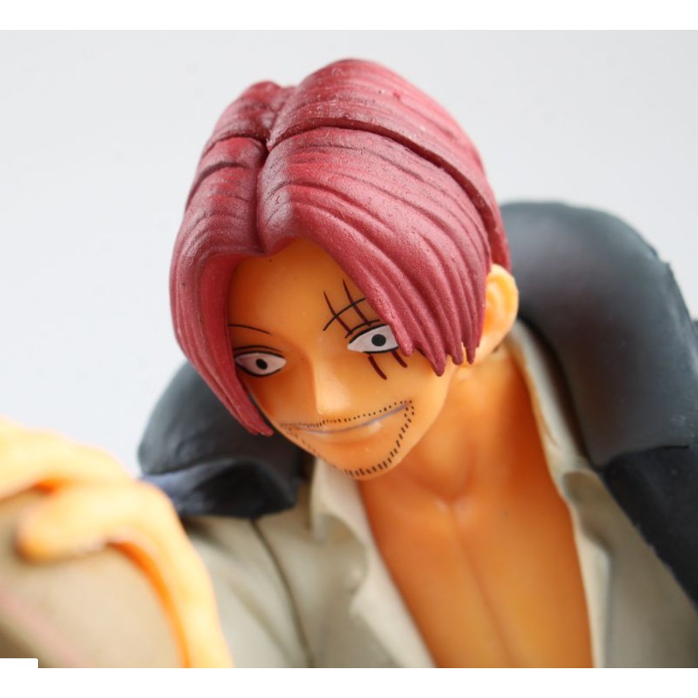 Mô hình One Piece nhân vật tứ hoàng Shank tóc đỏ và Luffy ss5 18cm