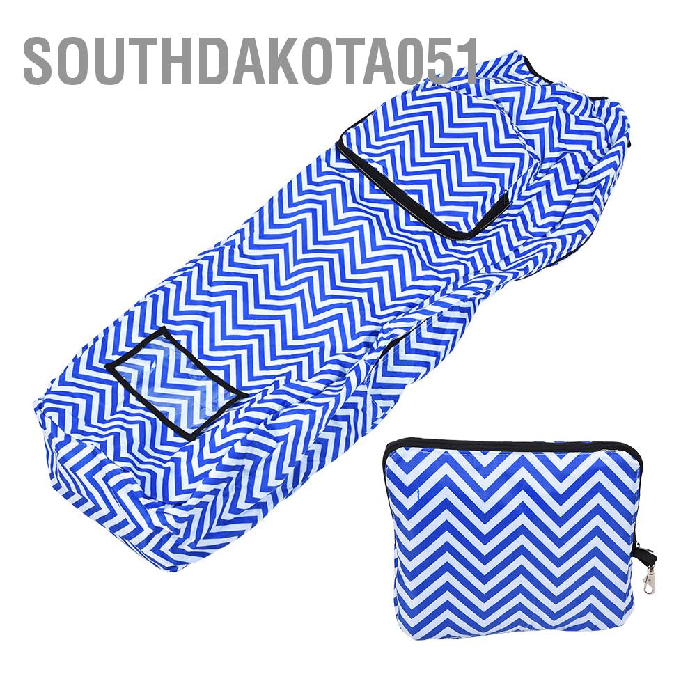 Hàng Sẵn Cover túi đựng gậy golf che mưa chống nước bọc túi hàng không golf tiện lợi Sọc trắng xanh【Southdakota051】