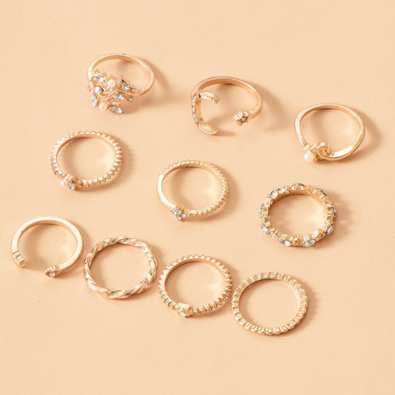 Set 10 Nhẫn Đeo Tay Phong Cách Bohemian Thời Trang Cho Nữ