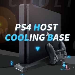 For PS4/PS4 Slim Vertical Stand With Cooling Fan Dual Controller Charger