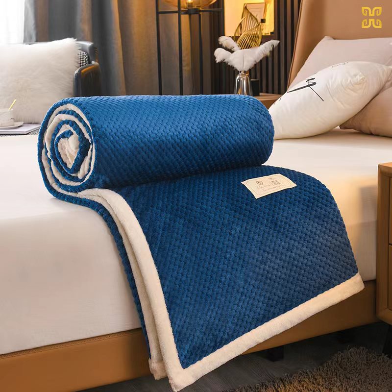 Chăn lông tuyết khập khẩu cao cấp siêu mềm mịn, chăn mền văn phòng dùng 4 mùa kích thước 2m x 2m3 cao cấp