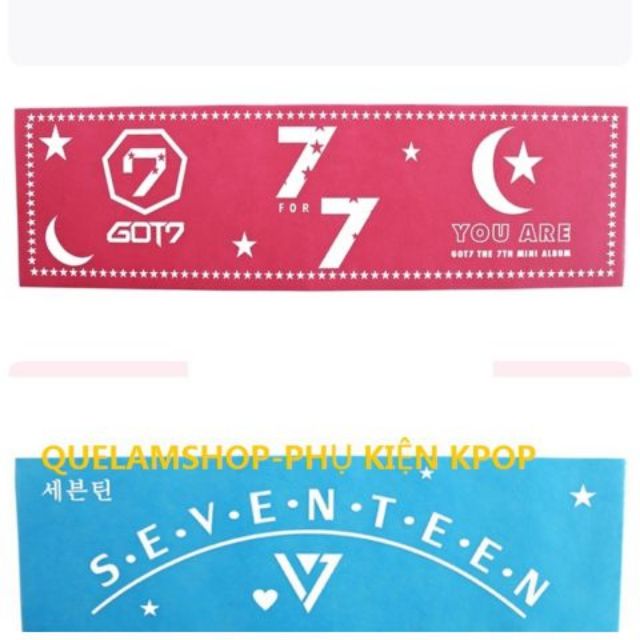 Băng rôn cổ vũ kpop W1,GOT7,SEVENTEEN,BTS,BIGBANG