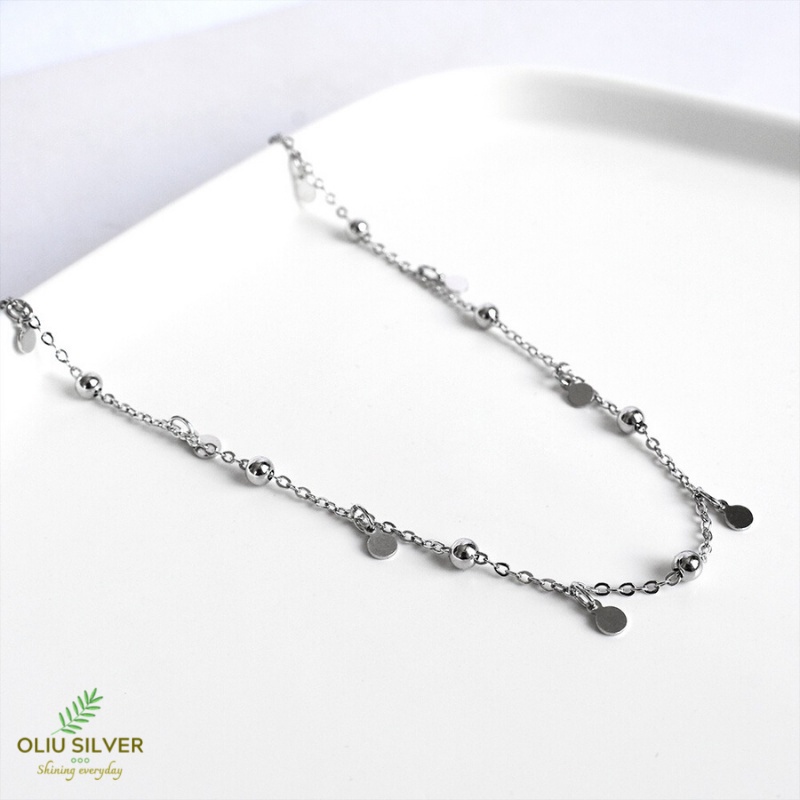 Vòng Cổ Bạc S925 Choker Giọt Sương Tassel Xinh Xắn | Dây Chuyền Nữ Trang Sức Bạc Thời Trang