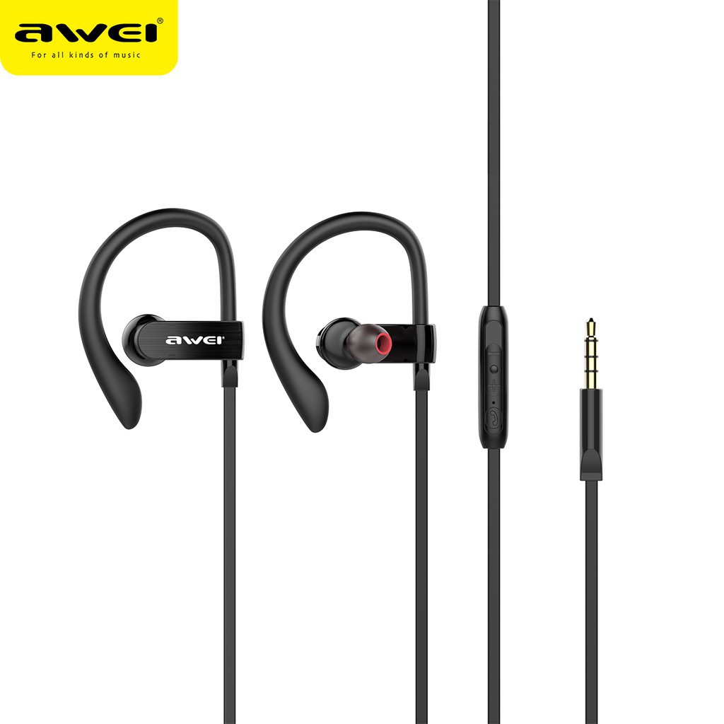 Tai Nghe Có Dây AWEI ES-160I Âm trầm HiFi Jack 3.5mm Cho Điện Thoại