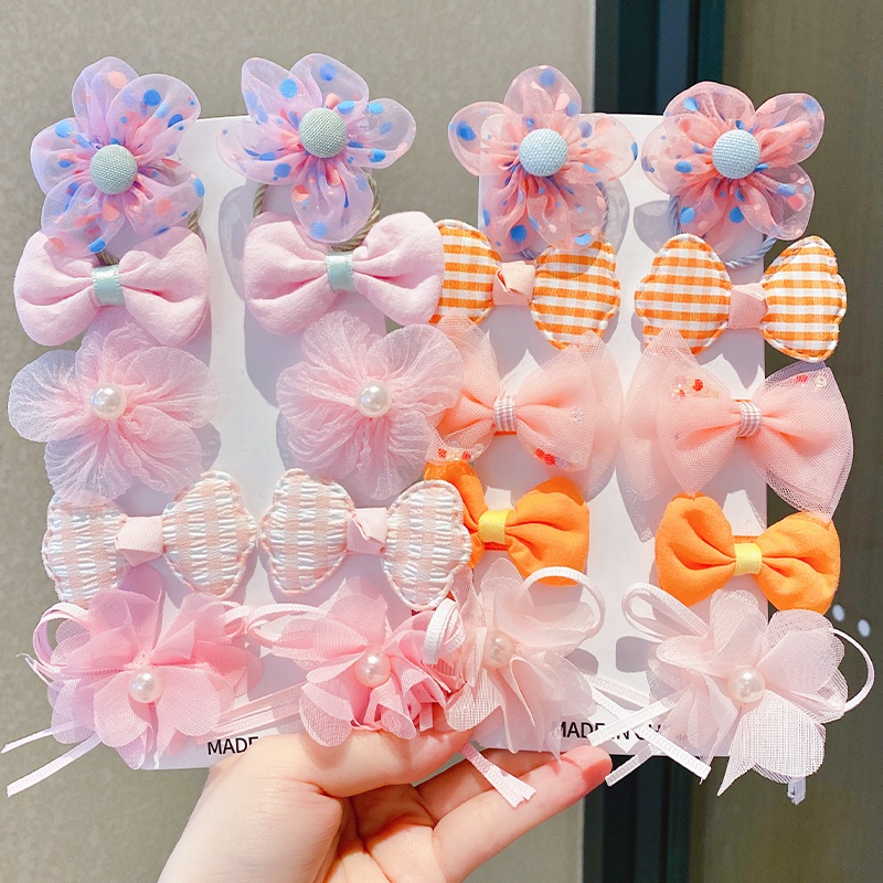 Set 10 Kẹp Tóc Thời Trang Hàn Quốc Đáng Yêu Cho Bé Gái