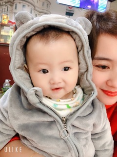 Áo lông tai gấu cho bé