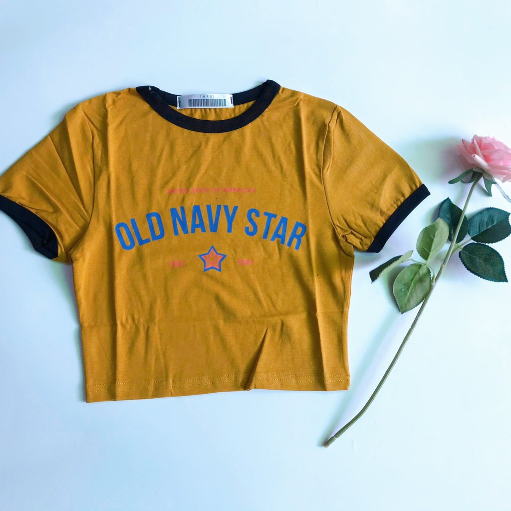 Áo thun croptop tay ngắn phối viền chất thun cotton thoáng mát, form đẹp