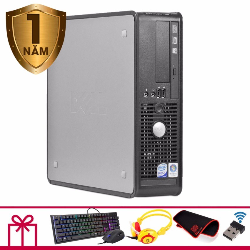 Máy tính văn phòng Dell Optiplex 745 SFF (Core 2 Duo E6600, Ram 4GB, SSD 120GB) + Quà Tặng - Hàng Nhập Khẩu | BigBuy360 - bigbuy360.vn
