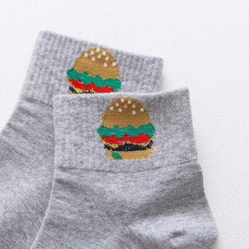 Vớ lửng/ tất lửng cổ sọc họa tiết thức ăn Mua Tất (muatatshop)