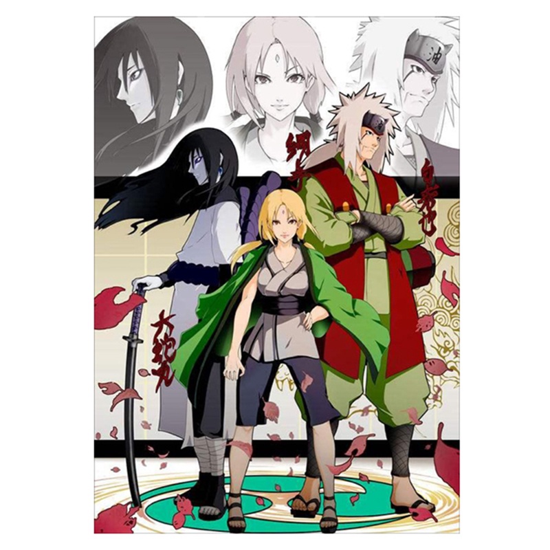 Tranh Vải Bạt Treo Tường In Hình Anime Naruto Sasuke Không Khung Trang Trí Nhà Cửa