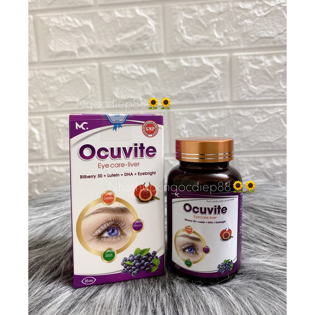 Viên uống bổ mắt OCUVITE Eye care liver lọ 30 viên giúp sáng mắt,tăng cường thị lực