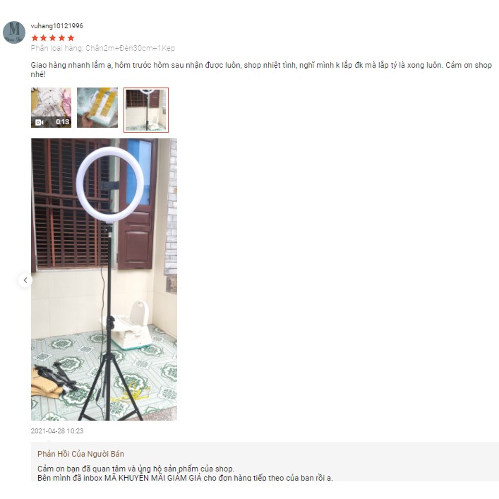 Đèn Livestream 30cm Có 1 Kẹp Điện Thoại + Chân 2m1 - Đèn Hỗ Trợ Chụp Ảnh, Phun Xăm, Bán Hàng -