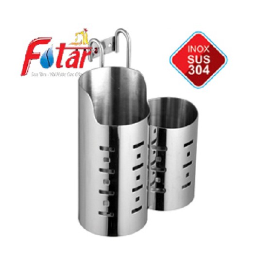 [ĐẢM BẢO 100% INOX 304] Ống đựng đũa muỗng 2 ngăn OĐ3 trong nhà bếp ĐÁNH BÓNG ĐẸP HÀNG ĐẶT ống đũa tròn trơn 2 ngăn