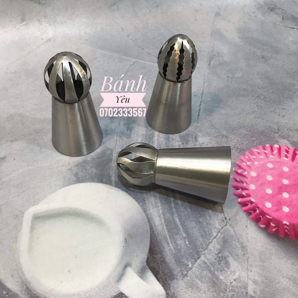 Bộ 3 đui bắt kem trang trí dùng trong pha chế thức uống - DC87