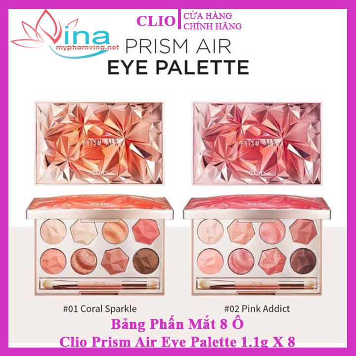 BẢNG PHẤN MẮT 8 Ô CLIO PRISM AIR EYE PALETTE SỐ 02