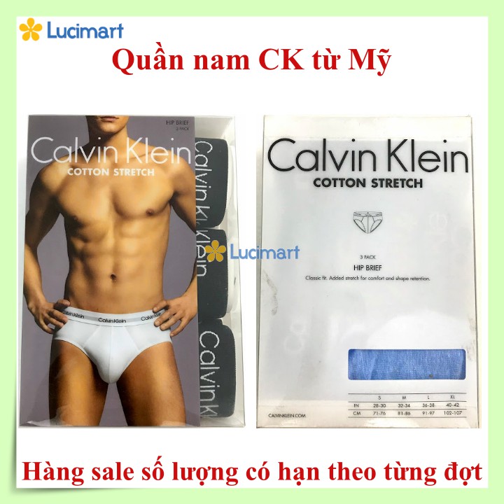 Set 3 hoặc 4 quần lót nam Calvin Klein [Hàng Mỹ]