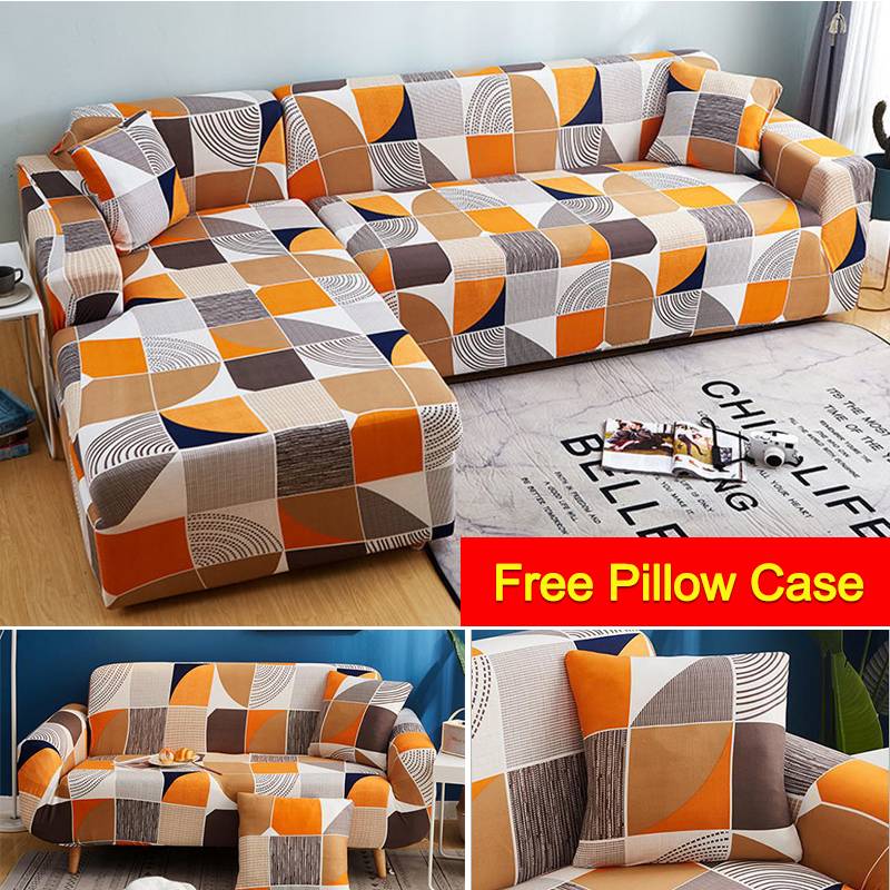 Ghế sofa sọc kẻ sọc Slocover SOFA Đàn hồi cho phòng khách Funda Sofa Ghế bọc ghế trang trí nội thất 1/2/3 / 4 chỗ