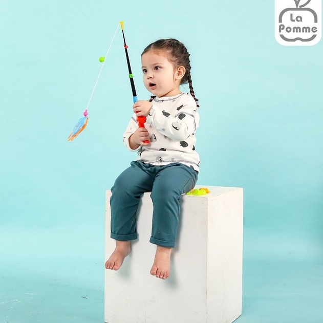 La pomme sale 2021- SL182 Bộ dài tay cánh cụt nhỏ Lappomme bé trai bé gái