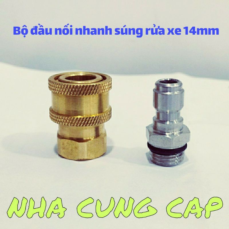 BỘ KHỚP NỐI NHANH MÁY RỬA XE RĂNG 14mm