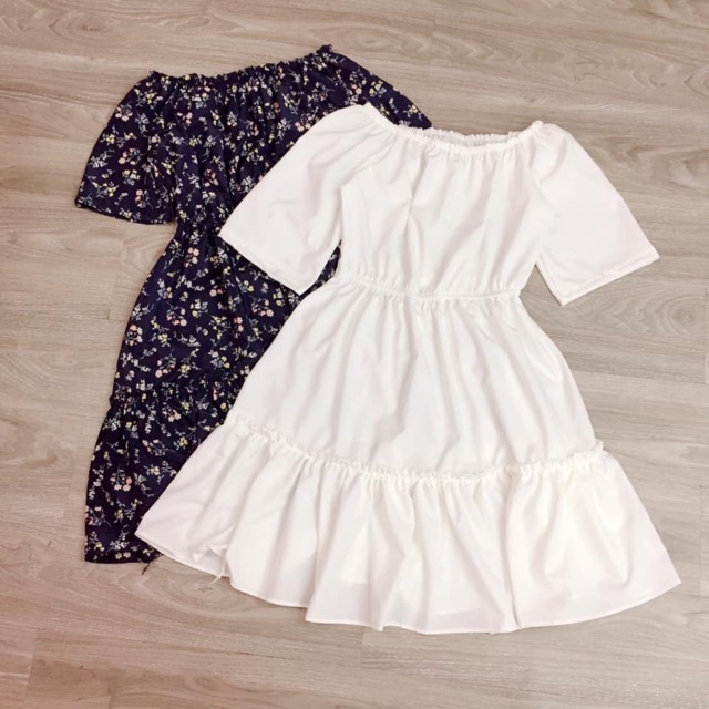 Váy trễ vai trắng - kèm ảnh thật shop chụp | BigBuy360 - bigbuy360.vn