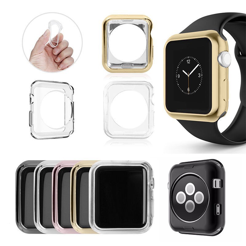 Ốp bảo vệ tpu trong suốt siêu mỏng thích hợp cho đồng hồ thông minh Apple 3 2 1 40mm 44mm Iwatch 5 4 38mm 42mm