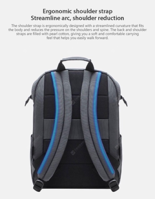 Balo Laptop dạng hộp # XIAOMI 90Fen Waterproof Commuting Bag