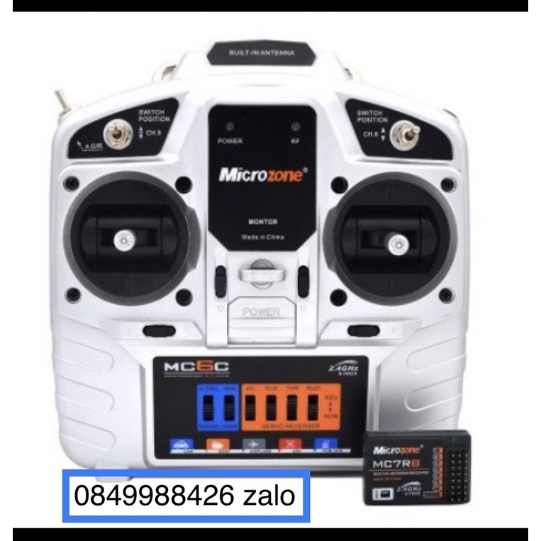Tay điều khiển Microzone MC6C + Mạch thu Rx MC7RB 400-800m cho đồ chơi điều khiển RC