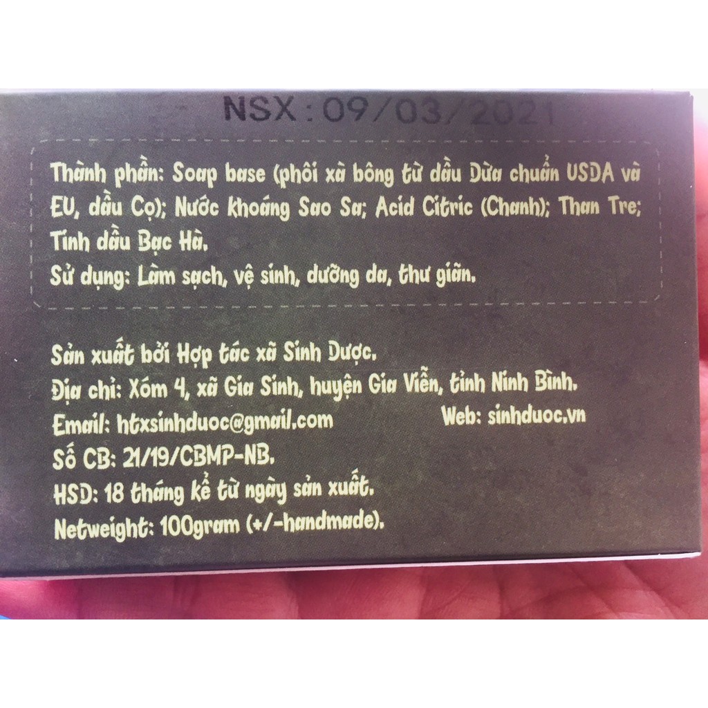 [Chính Hãng] Xà Bông Than Tre Hoạt Tính Bạc Hà - Xà Bông Than Tre Hương Bạc Hà Sạch Mát Da, Ngừa Mụn, Sát Khuẩn (100gr)