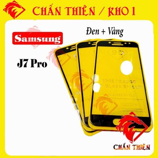 [FreeShip_50K] Kính Cường Lực Samsung J7 Pro Đen - Vàng Full Màn - Ms01