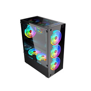 Vỏ Case XTech F8 - Gaming full ATX, 2 mặt kính cường lực (Mid Tower Màu Đen Tặng Kèm 4 Fan thumbnail