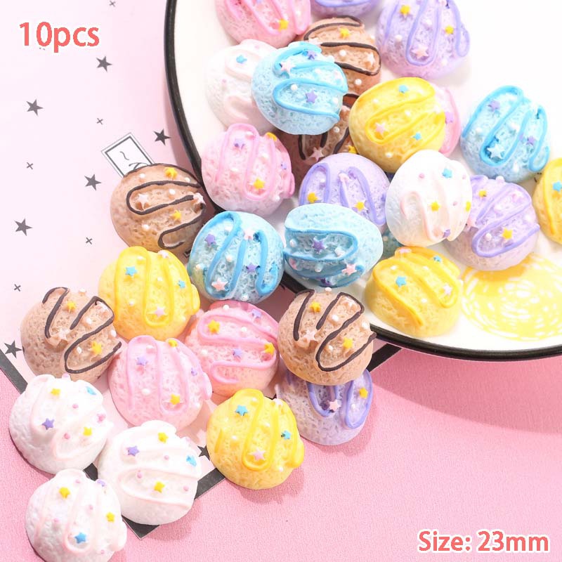 Set 10 Phụ Kiện Trang Trí Ốp Điện Thoại Hình Que Kem Xinh Xắn