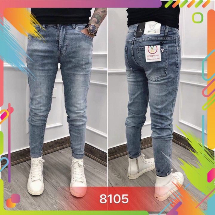 Quần Jean Nam Chất Co Giãn, Không Bai Màu, Dáng Ôm Body,Hit Hót  Thời Trang Phong Cách Luty_Shop90 ms8105