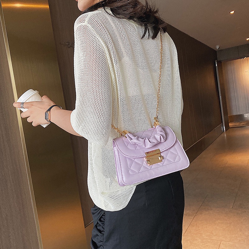 Túi Đeo Chéo Hình Thoi Đơn Giản Phong Cách Hàn Quốc Thời Trang 2022 Dễ Phối Đồ Cho Nữ