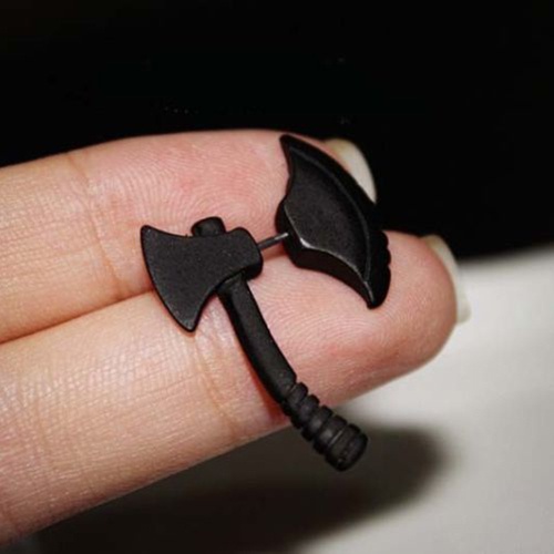 Bông tai hình cái rìu nhỏ đâm xuyên qua cho nam và nữ